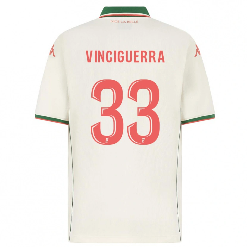 Danxen Donna Maglia Pauline Vinciguerra #33 Bianco Verde Kit Gara Away 2025/26 Maglietta