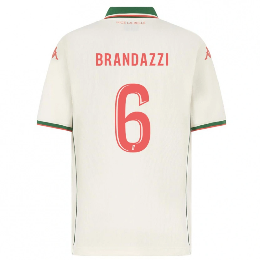 Danxen Donna Maglia Fiona Brandazzi #6 Bianco Verde Kit Gara Away 2025/26 Maglietta