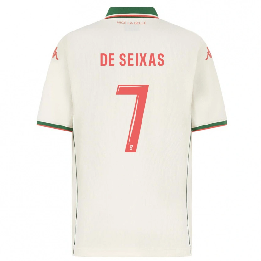 Danxen Donna Maglia Morgane De Seixas #7 Bianco Verde Kit Gara Away 2025/26 Maglietta