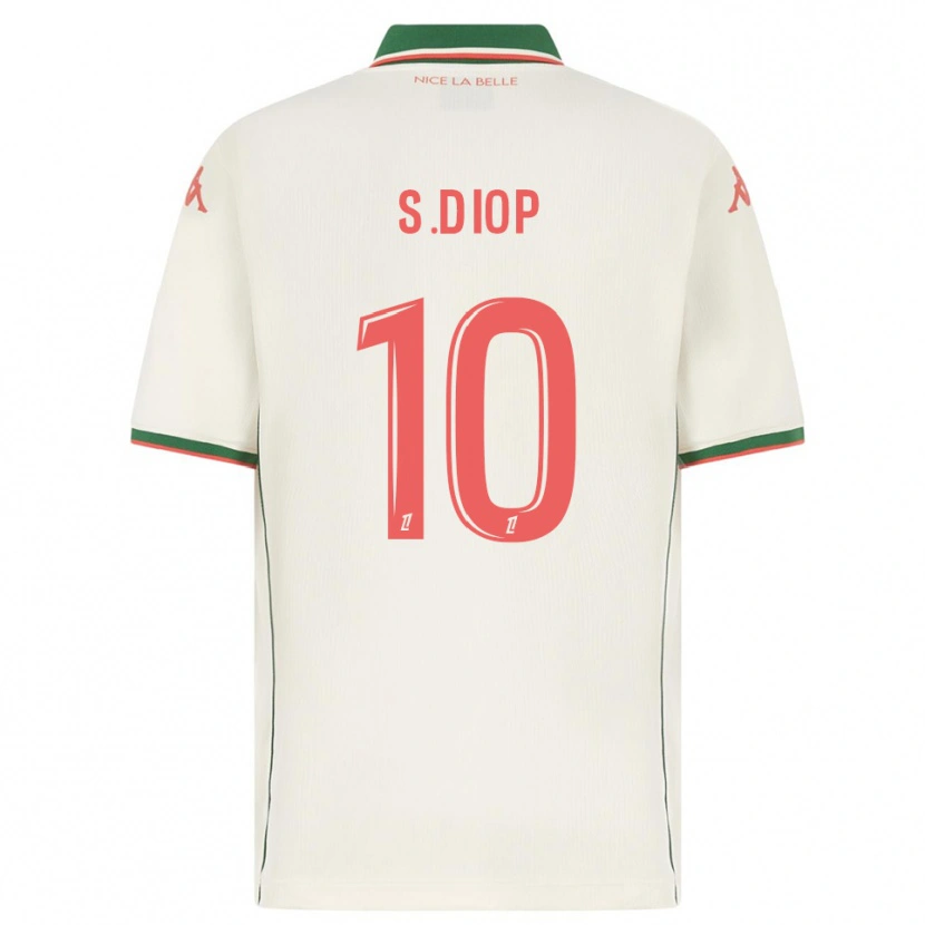 Danxen Donna Maglia Sofiane Diop #10 Bianco Verde Kit Gara Away 2025/26 Maglietta