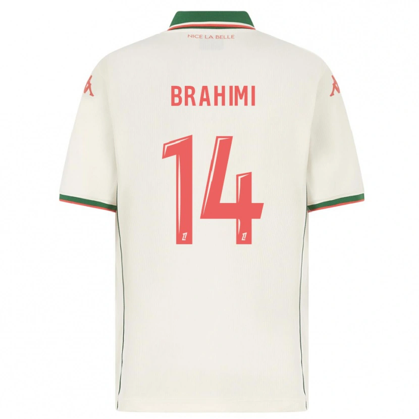 Danxen Donna Maglia Billal Brahimi #14 Bianco Verde Kit Gara Away 2025/26 Maglietta