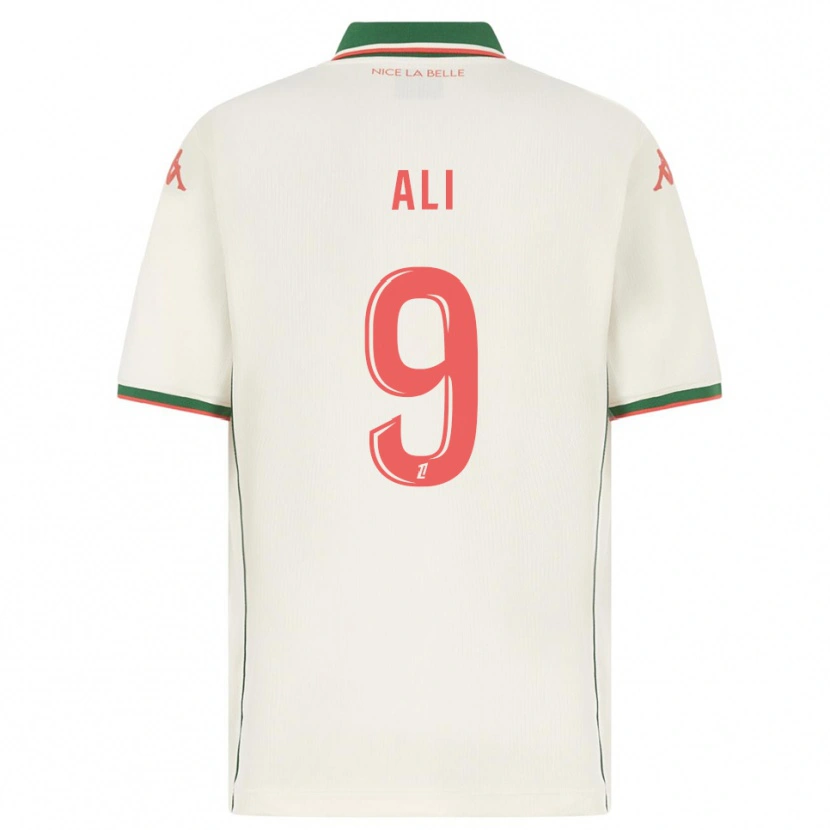 Danxen Donna Maglia Kéfren Ali #9 Bianco Verde Kit Gara Away 2025/26 Maglietta