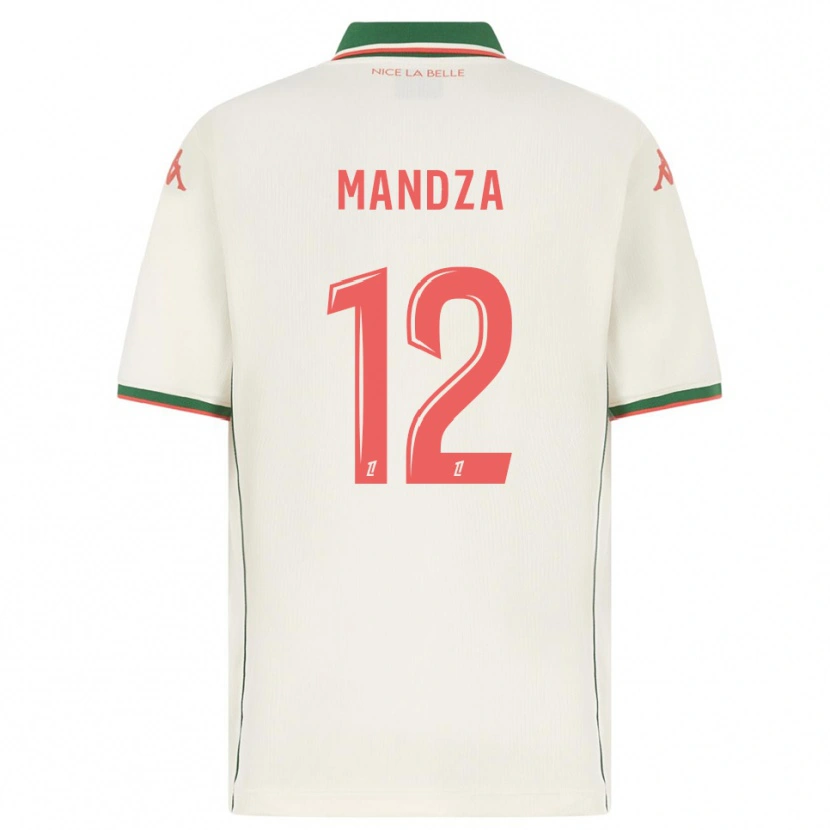 Danxen Donna Maglia Xavier Mandza #12 Bianco Verde Kit Gara Away 2025/26 Maglietta