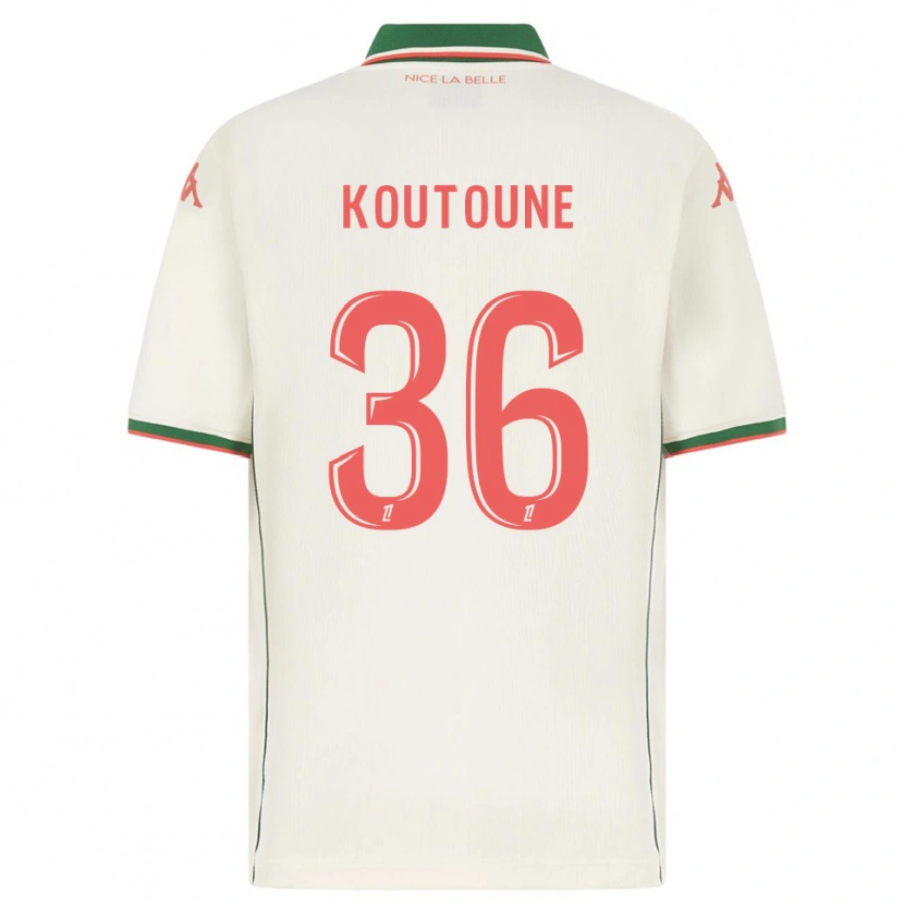 Danxen Donna Maglia Hamza Koutoune #36 Bianco Verde Kit Gara Away 2025/26 Maglietta