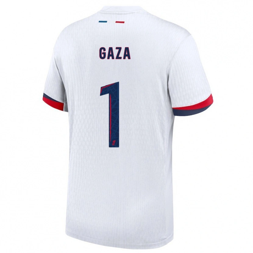 Danxen Donna Maglia Johnny Gaza #1 Bianco Rosso Kit Gara Away 2025/26 Maglietta