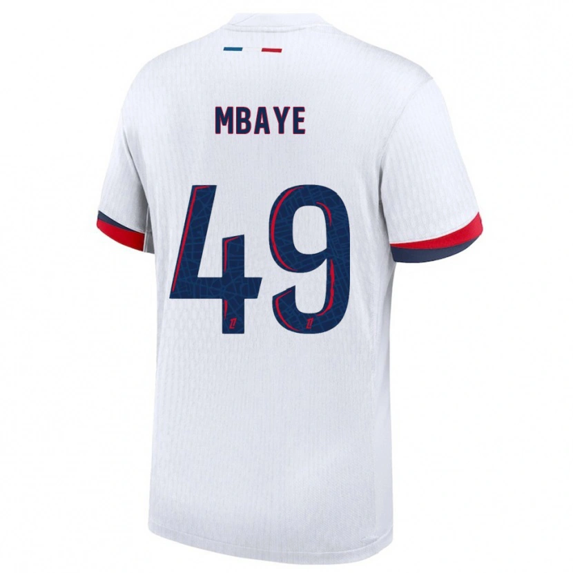 Danxen Donna Maglia Ibrahim Mbaye #49 Bianco Rosso Kit Gara Away 2025/26 Maglietta