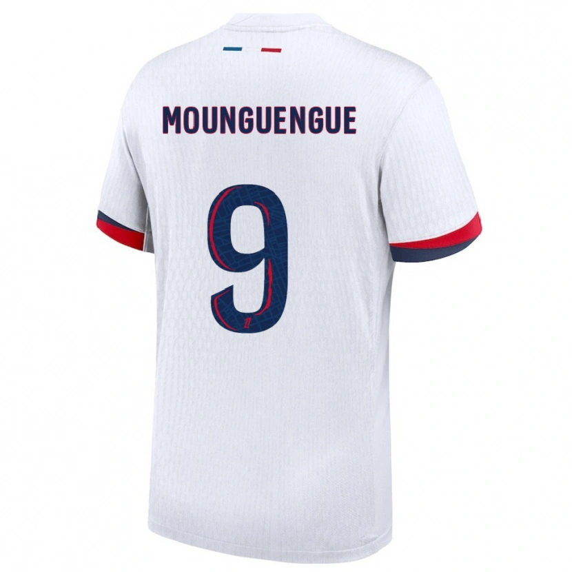 Danxen Donna Maglia Pierre Mounguengue #9 Bianco Rosso Kit Gara Away 2025/26 Maglietta