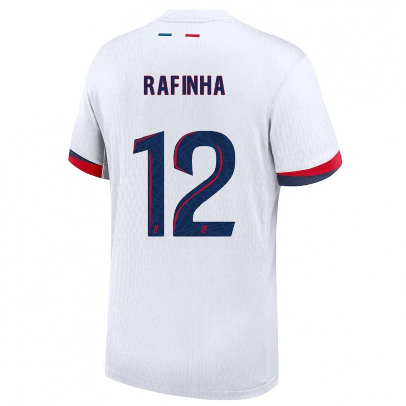 Danxen Donna Maglia Rafinha #12 Bianco Rosso Kit Gara Away 2025/26 Maglietta