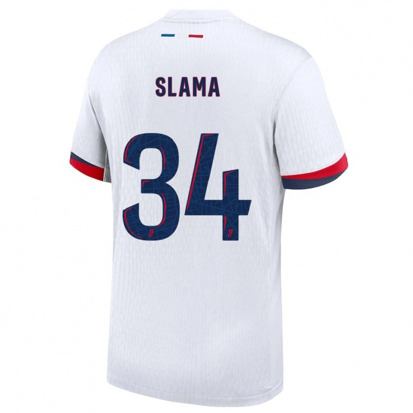 Danxen Donna Maglia Wassim Slama #34 Bianco Rosso Kit Gara Away 2025/26 Maglietta
