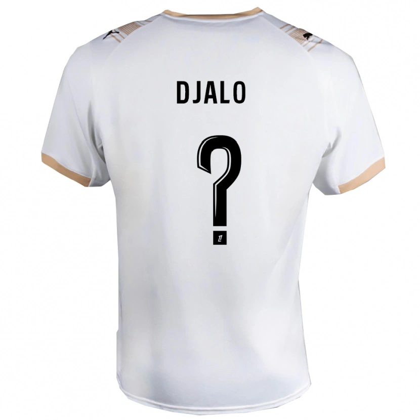 Danxen Donna Maglia Mamadu Djaló #0 Bianco Nero Kit Gara Away 2025/26 Maglietta