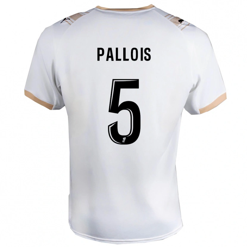 Danxen Donna Maglia Nicolas Pallois #5 Bianco Nero Kit Gara Away 2025/26 Maglietta