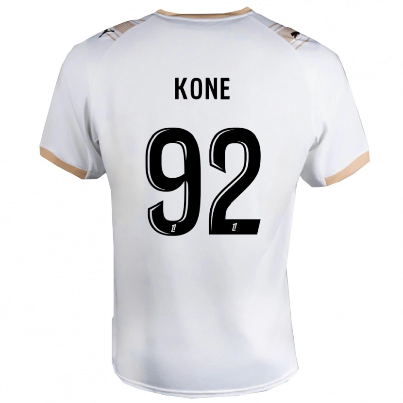 Danxen Donna Maglia Abdoul Koné #92 Bianco Nero Kit Gara Away 2025/26 Maglietta