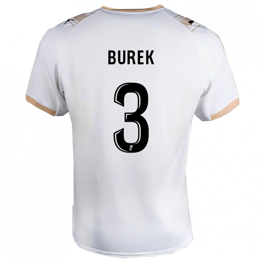 Danxen Donna Maglia Sacha Burek #3 Bianco Nero Kit Gara Away 2025/26 Maglietta