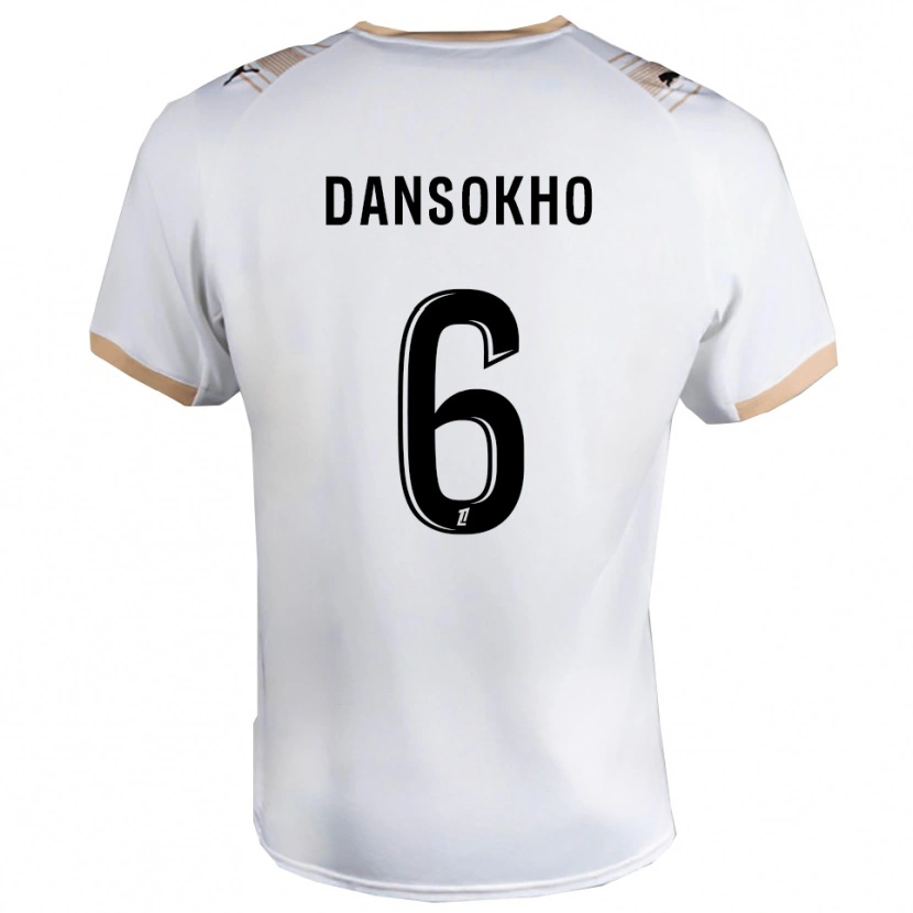 Danxen Donna Maglia Ansoumana Dansokho #6 Bianco Nero Kit Gara Away 2025/26 Maglietta