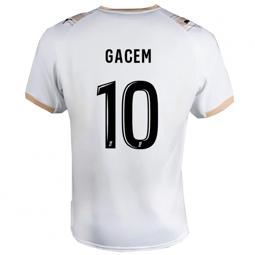 Danxen Donna Maglia Yacine Gacem #10 Bianco Nero Kit Gara Away 2025/26 Maglietta