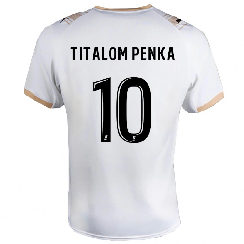 Danxen Donna Maglia Mathéo Titalom Penka #10 Bianco Nero Kit Gara Away 2025/26 Maglietta