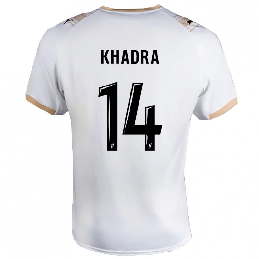 Danxen Donna Maglia Reda Khadra #14 Bianco Nero Kit Gara Away 2025/26 Maglietta