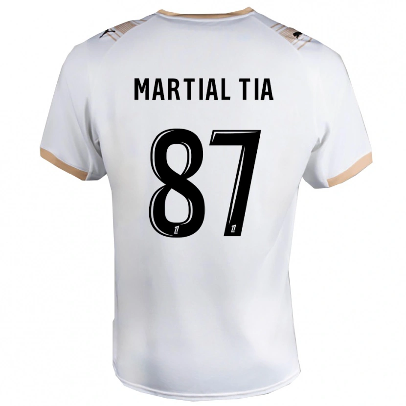 Danxen Donna Maglia Ange Martial Tia #87 Bianco Nero Kit Gara Away 2025/26 Maglietta