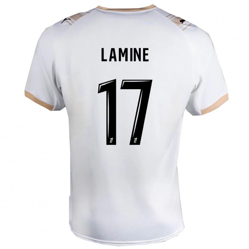 Danxen Donna Maglia Mana Lamine #17 Bianco Nero Kit Gara Away 2025/26 Maglietta