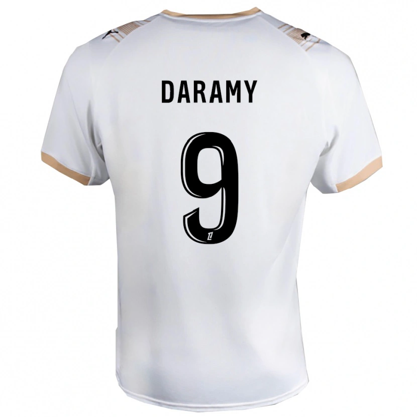 Danxen Donna Maglia Mohamed Daramy #9 Bianco Nero Kit Gara Away 2025/26 Maglietta