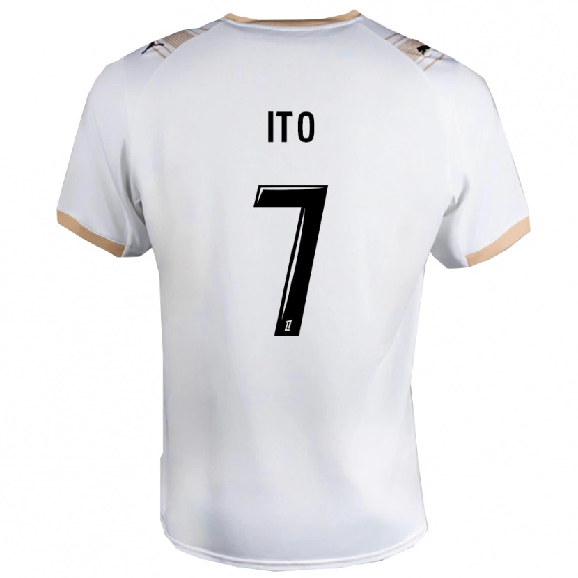 Danxen Donna Maglia Junya Ito #7 Bianco Nero Kit Gara Away 2025/26 Maglietta