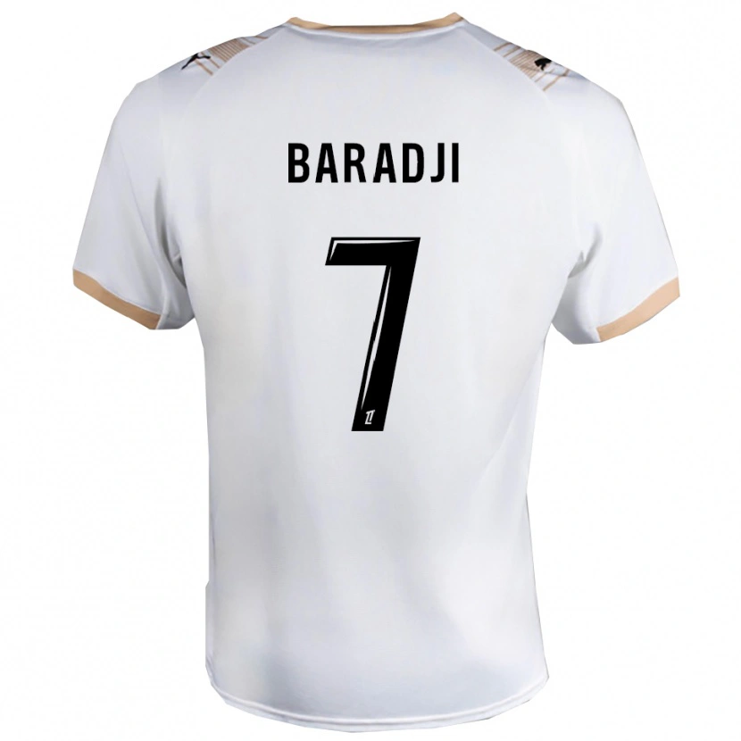 Danxen Donna Maglia Adama Baradji #7 Bianco Nero Kit Gara Away 2025/26 Maglietta