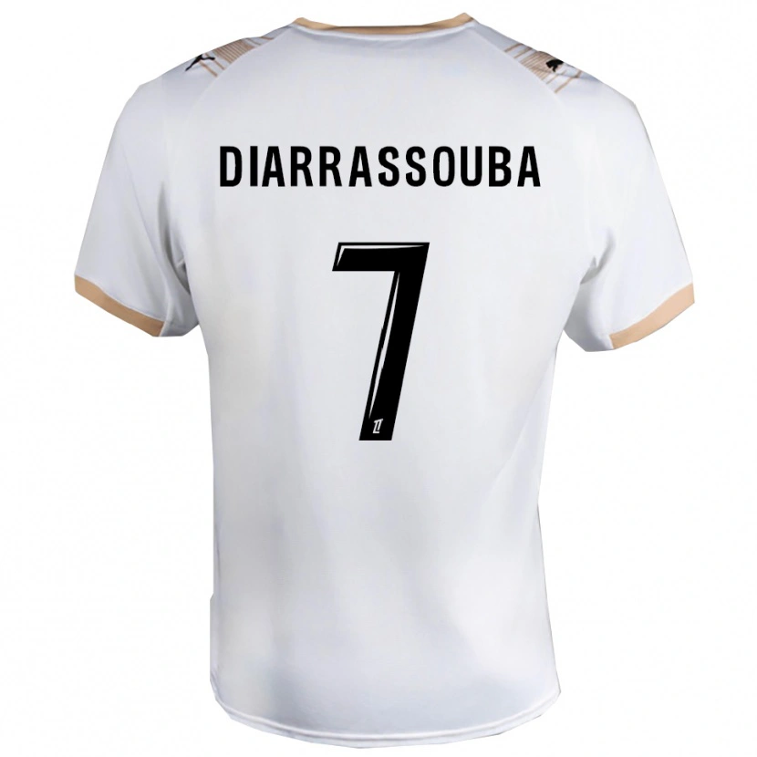 Danxen Donna Maglia Tidiane Diarrassouba #7 Bianco Nero Kit Gara Away 2025/26 Maglietta