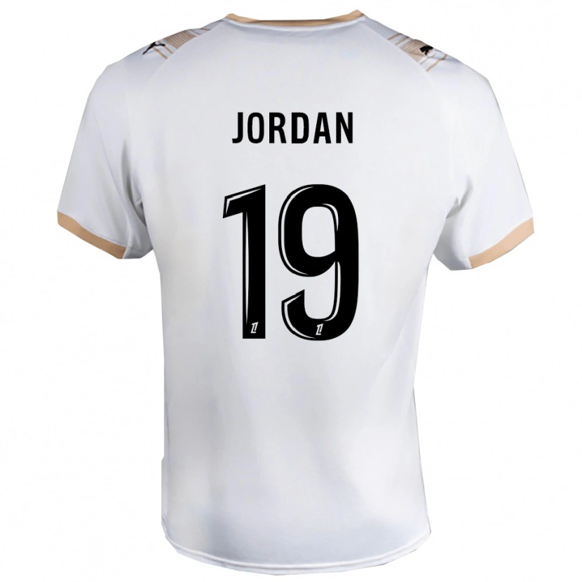 Danxen Donna Maglia Jordan #19 Bianco Nero Kit Gara Away 2025/26 Maglietta