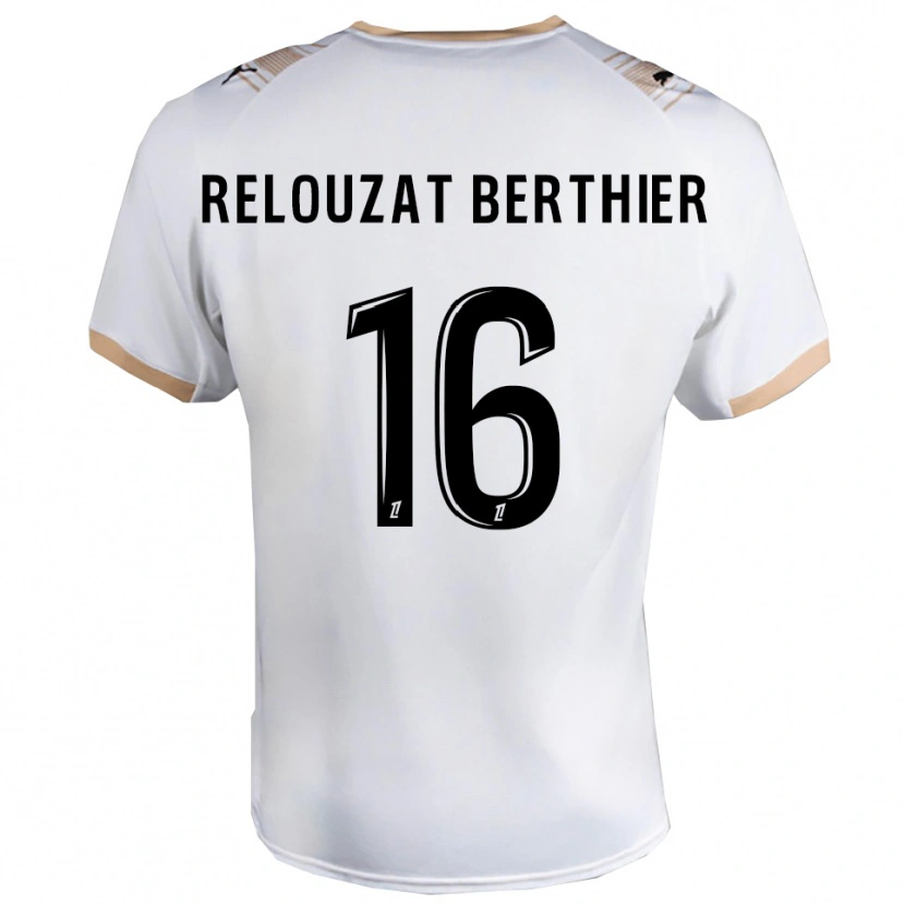 Danxen Donna Maglia Maxime Relouzat Berthier #16 Bianco Nero Kit Gara Away 2025/26 Maglietta