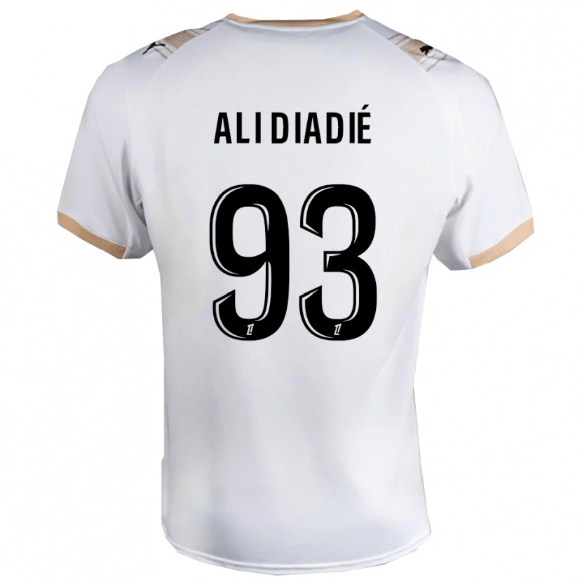 Danxen Donna Maglia Mohamed Ali Diadié #93 Bianco Nero Kit Gara Away 2025/26 Maglietta
