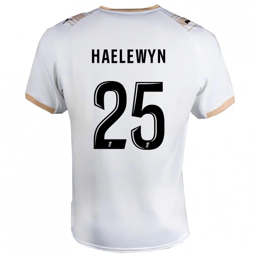 Danxen Donna Maglia Marion Haelewyn #25 Bianco Nero Kit Gara Away 2025/26 Maglietta