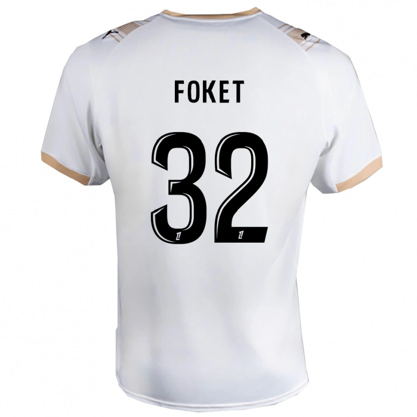 Danxen Donna Maglia Thomas Foket #32 Bianco Nero Kit Gara Away 2025/26 Maglietta