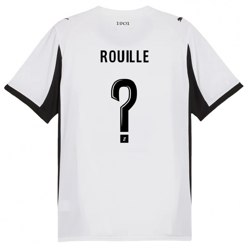 Danxen Donna Maglia Léo Rouillé #0 Bianco Nero Kit Gara Away 2025/26 Maglietta