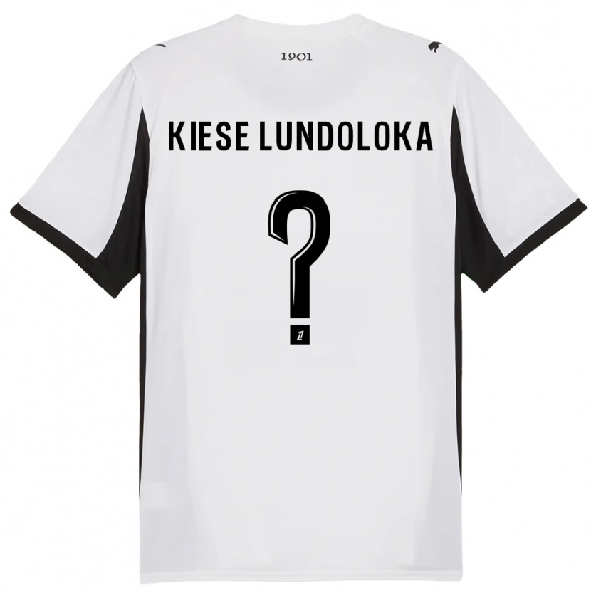 Danxen Donna Maglia Jeanslor Kiese Lundoloka #0 Bianco Nero Kit Gara Away 2025/26 Maglietta