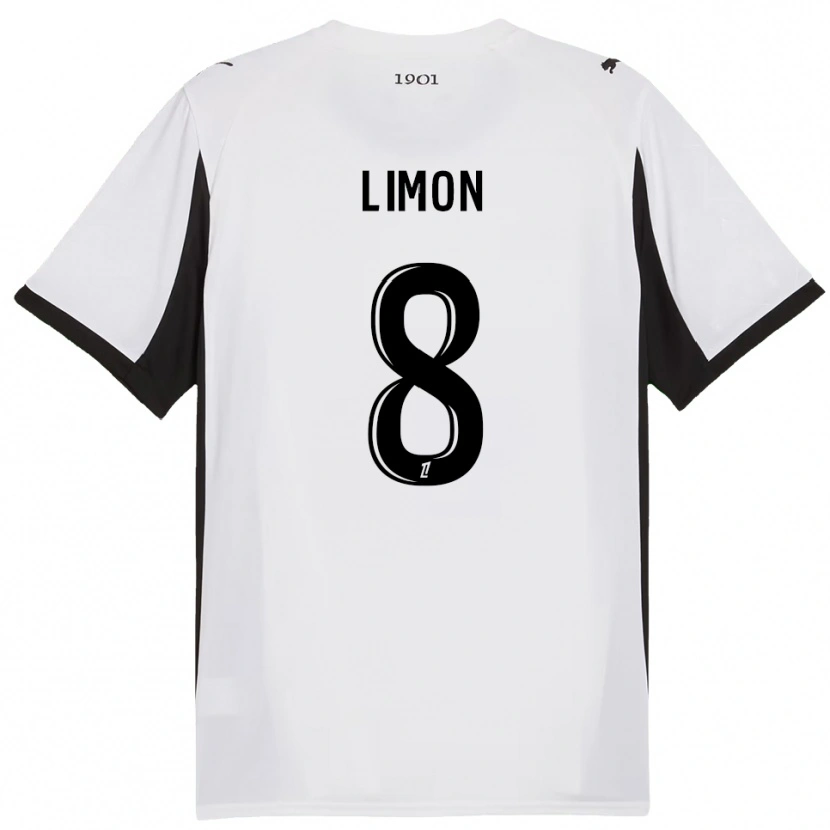 Danxen Donna Maglia Paolo Limon #8 Bianco Nero Kit Gara Away 2025/26 Maglietta
