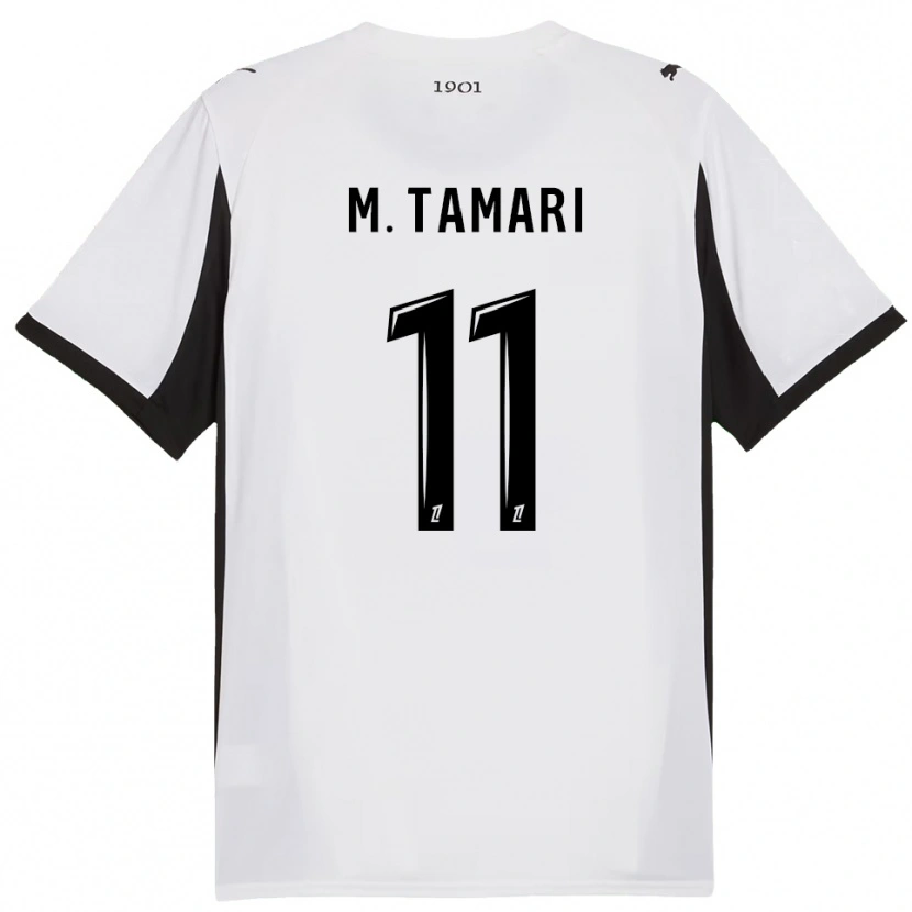 Danxen Donna Maglia Mousa Tamari #11 Bianco Nero Kit Gara Away 2025/26 Maglietta