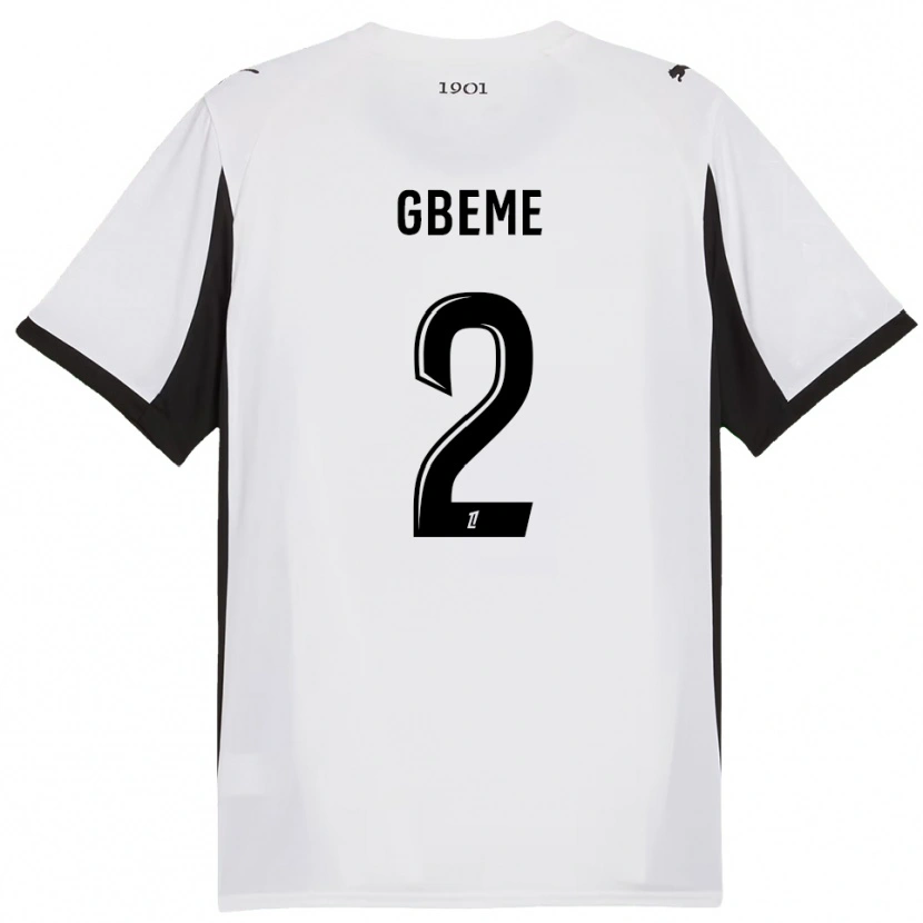 Danxen Donna Maglia Mervin Gbeme #2 Bianco Nero Kit Gara Away 2025/26 Maglietta