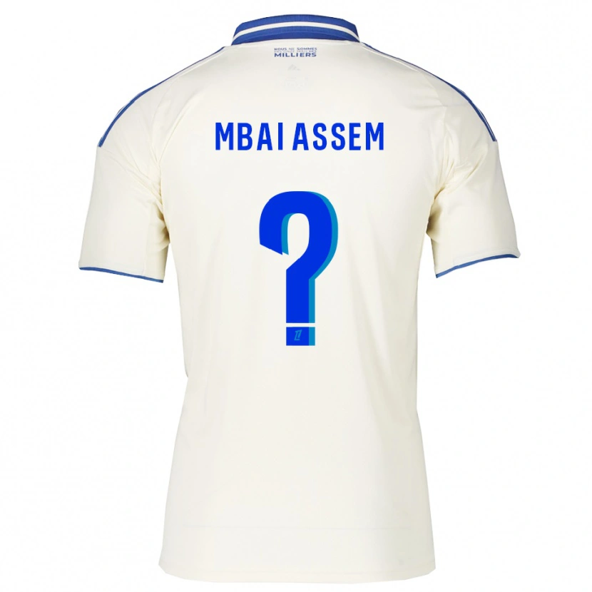 Danxen Donna Maglia Chris Mbaï-Assem #0 Champagne Blu Kit Gara Away 2025/26 Maglietta