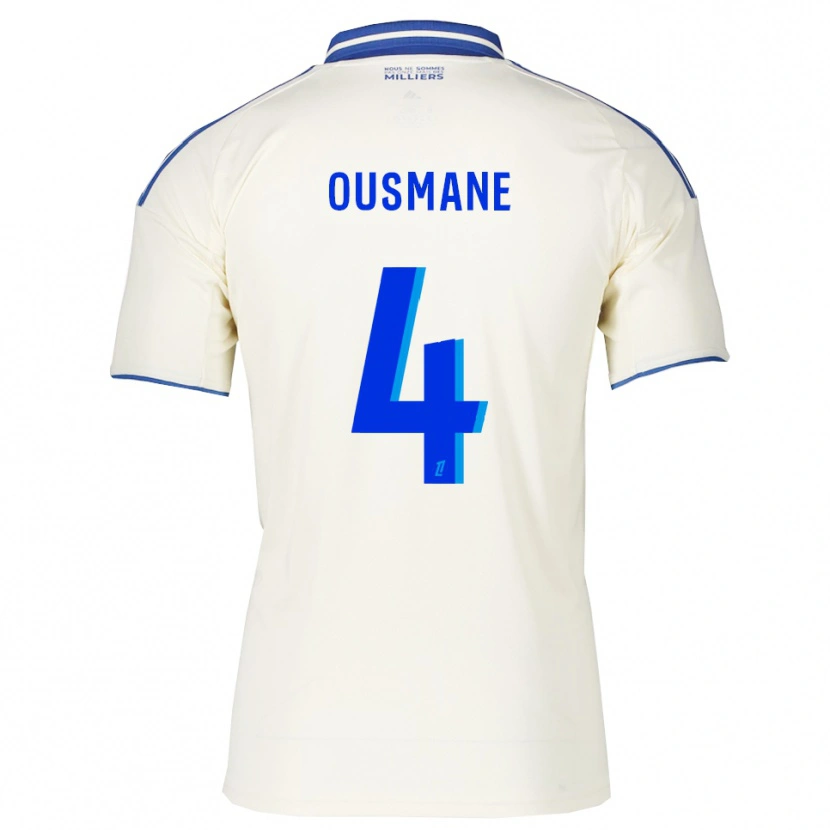 Danxen Donna Maglia Abdoulaye Ousmane #4 Champagne Blu Kit Gara Away 2025/26 Maglietta
