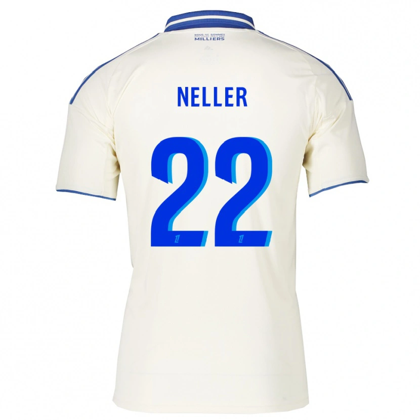 Danxen Donna Maglia Chloé Neller #22 Champagne Blu Kit Gara Away 2025/26 Maglietta