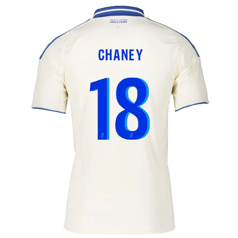 Danxen Donna Maglia Amanda Chaney #18 Champagne Blu Kit Gara Away 2025/26 Maglietta