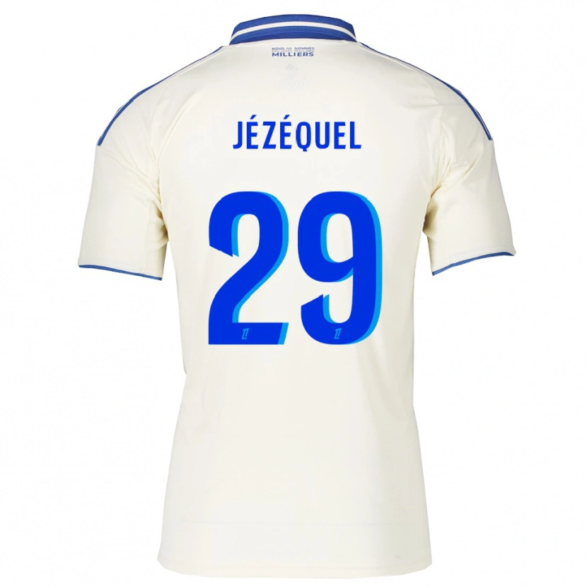 Danxen Donna Maglia Emmy Jézéquel #29 Champagne Blu Kit Gara Away 2025/26 Maglietta