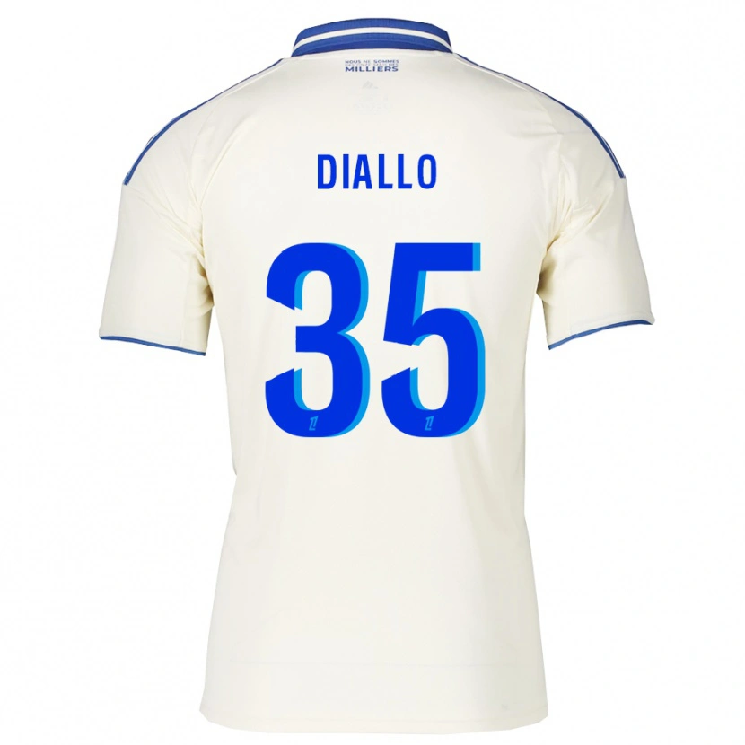 Danxen Donna Maglia Tidiane Diallo #35 Champagne Blu Kit Gara Away 2025/26 Maglietta
