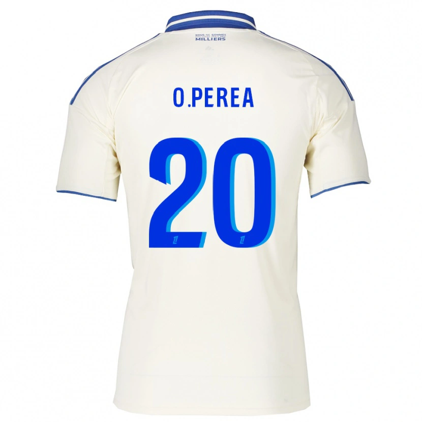 Danxen Donna Maglia Óscar Perea #20 Champagne Blu Kit Gara Away 2025/26 Maglietta