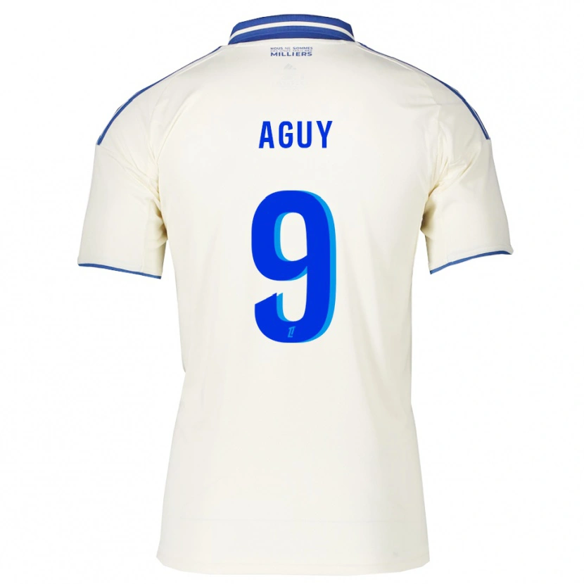Danxen Donna Maglia David Aguy #9 Champagne Blu Kit Gara Away 2025/26 Maglietta