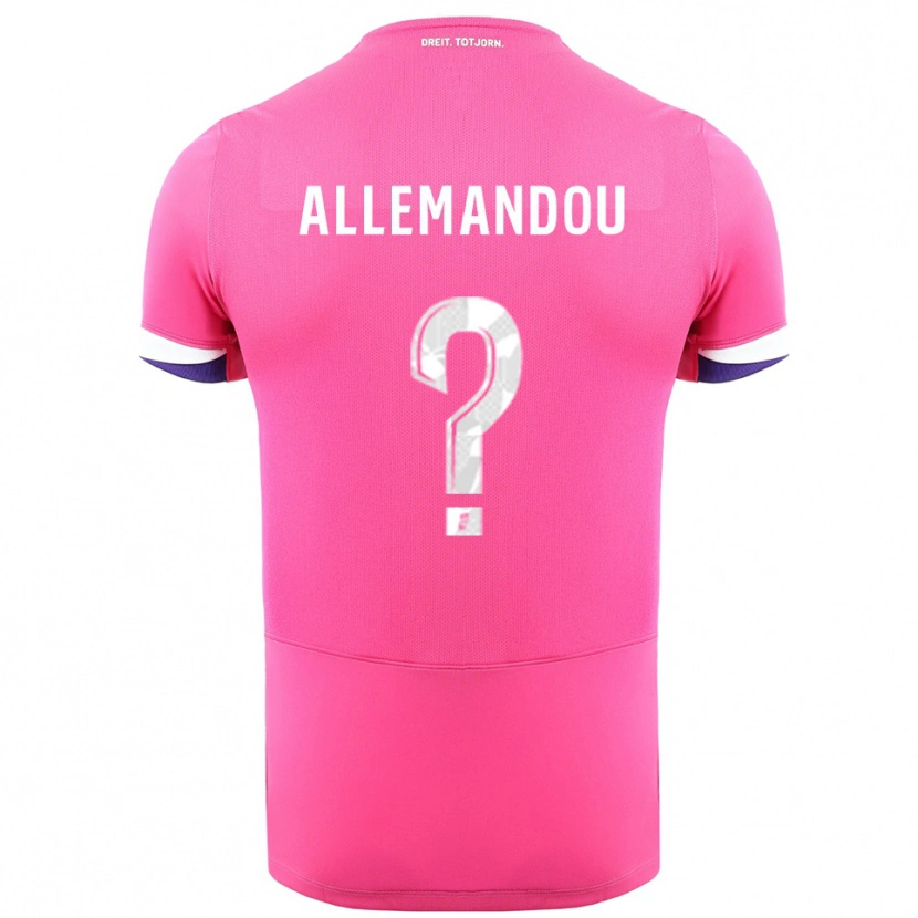 Danxen Donna Maglia Teddy Allemandou #0 Rosa Bianco Kit Gara Away 2025/26 Maglietta