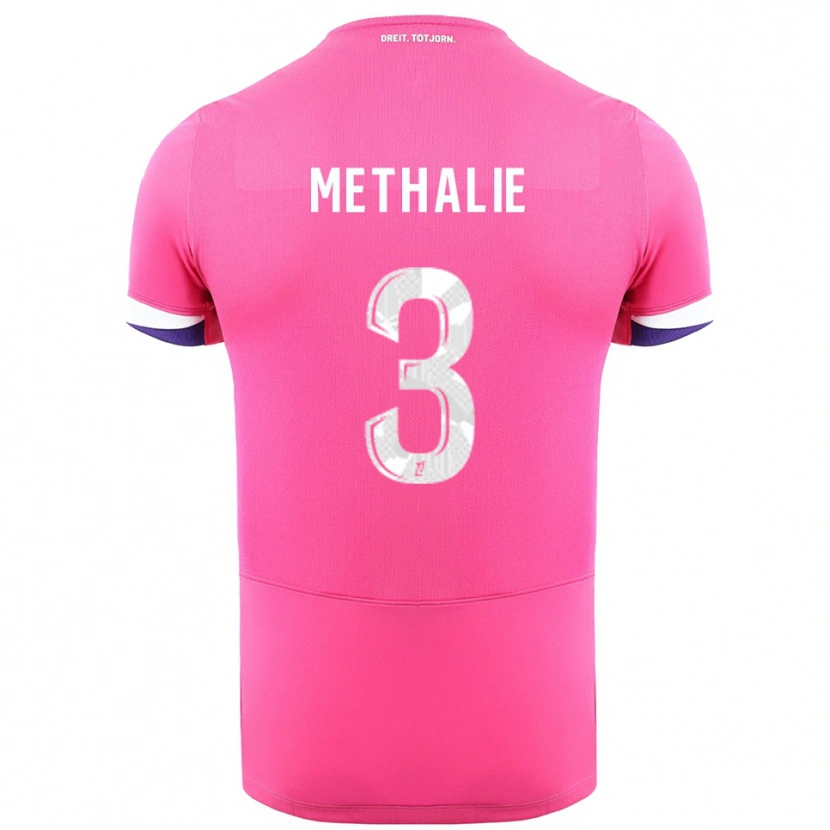 Danxen Donna Maglia Dayann Methalie #3 Rosa Bianco Kit Gara Away 2025/26 Maglietta