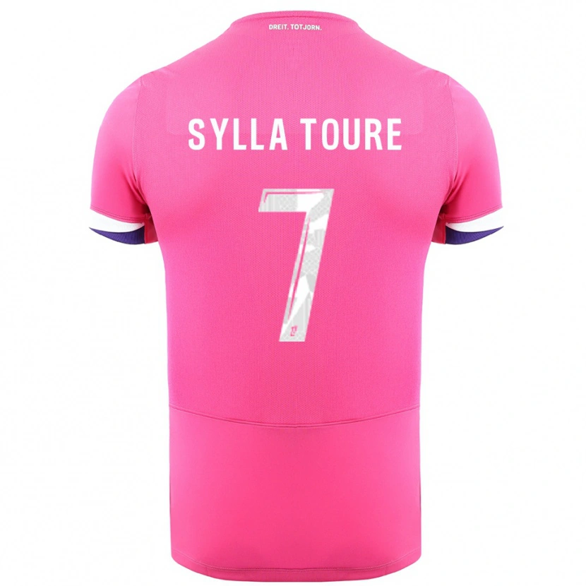 Danxen Donna Maglia Ismael Sylla Touré #7 Rosa Bianco Kit Gara Away 2025/26 Maglietta