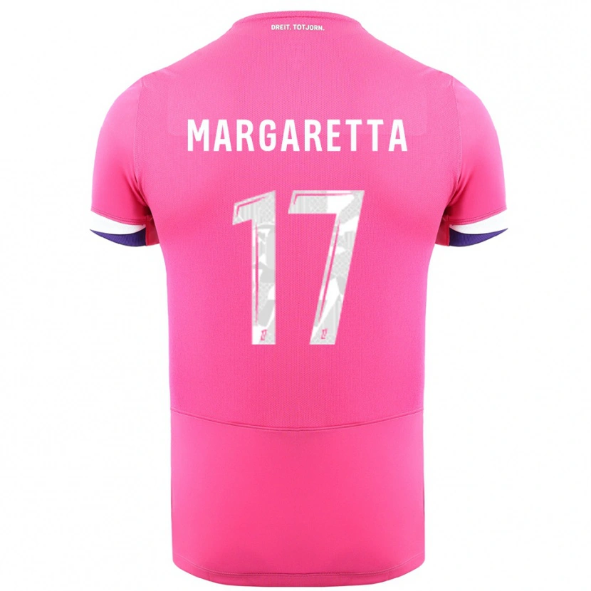 Danxen Donna Maglia Jessica Margaretta #17 Rosa Bianco Kit Gara Away 2025/26 Maglietta