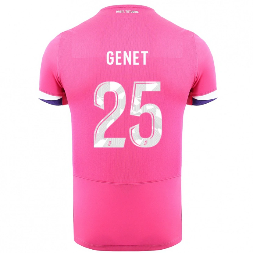 Danxen Donna Maglia Marine Genet #25 Rosa Bianco Kit Gara Away 2025/26 Maglietta